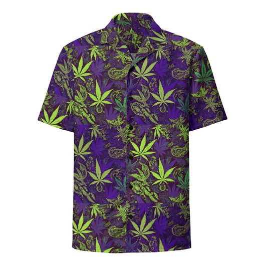 all over print ganja smugglin Unisex button shirt